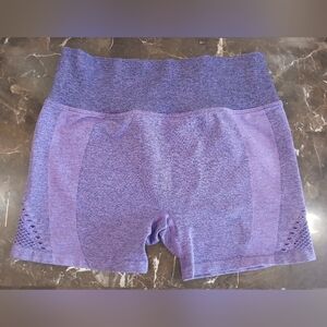 PINK Active Heathered Purple Seamless Bike Shorts